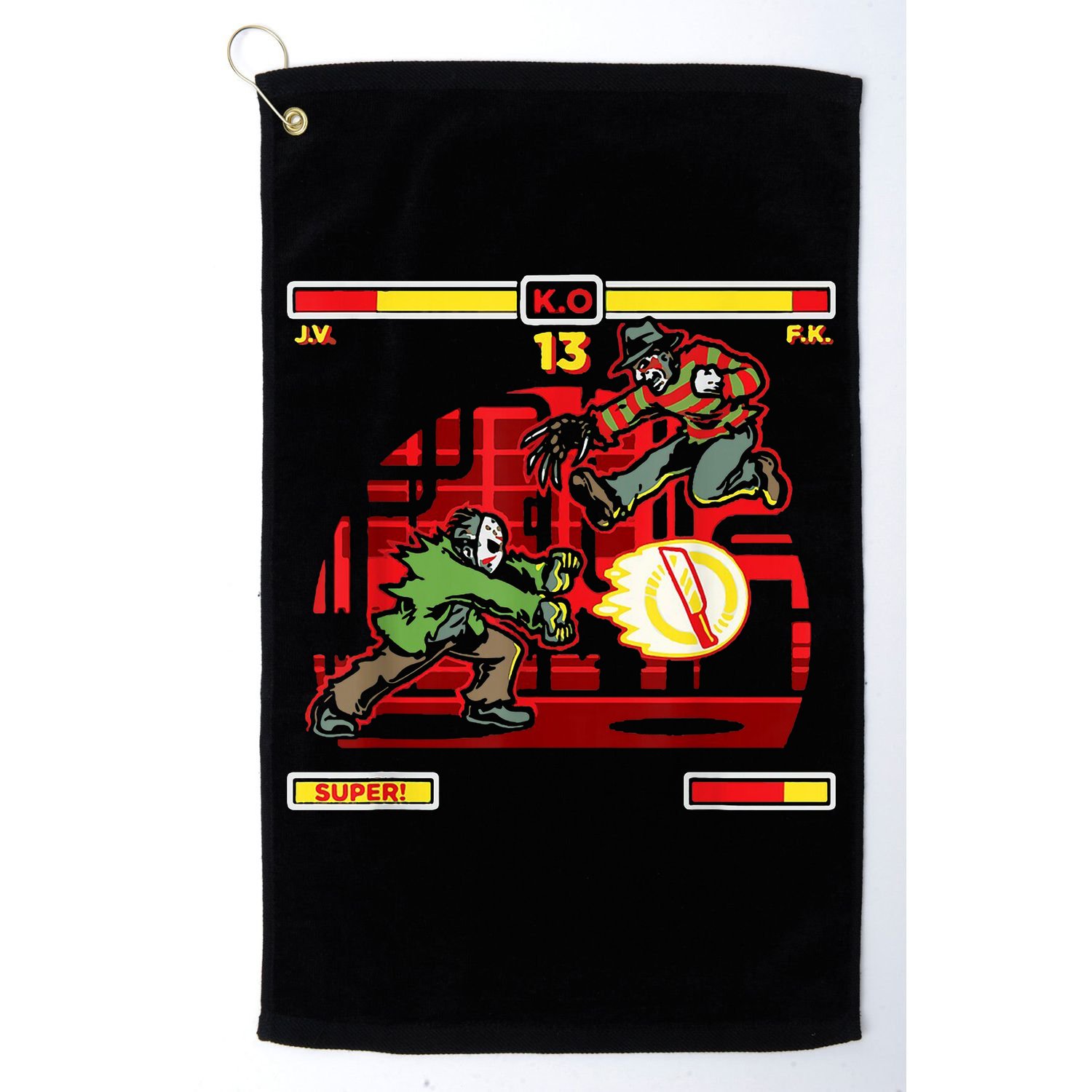 Halloween Horror Movie Characters Match Up KO Golf Towel
