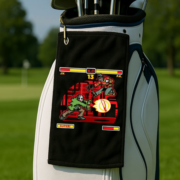Halloween Horror Movie Characters Match Up KO Golf Towel
