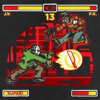 Halloween Horror Movie Characters Match Up KO Golf Towel