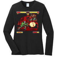 Halloween Horror Movie Characters Match Up KO Ladies Long Sleeve Shirt