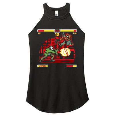 Halloween Horror Movie Characters Match Up KO Women's Perfect Tri Rocker Tank