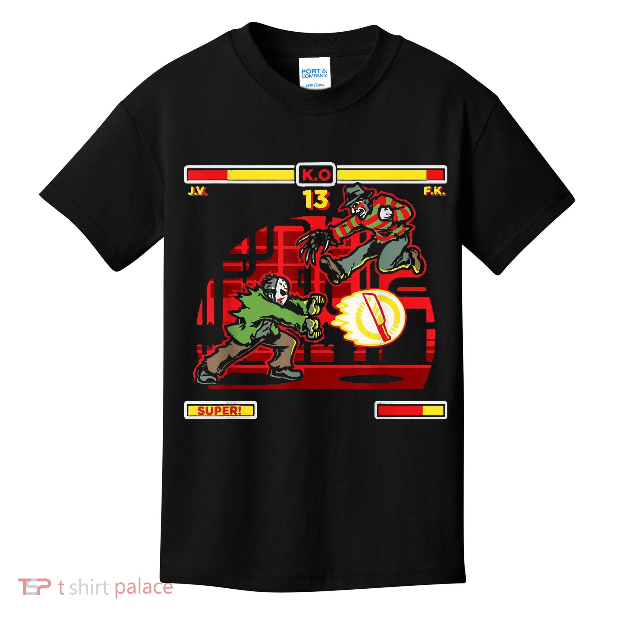 Halloween Horror Movie Characters Match Up KO Kids T-Shirt