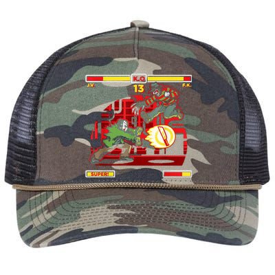 Halloween Horror Movie Characters Match Up KO Retro Rope Trucker Hat Cap