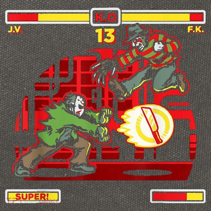 Halloween Horror Movie Characters Match Up KO Cotton Canvas Backpack
