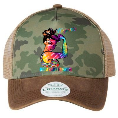 Hispanic Heritage Month Messy Bun Colorful Legacy Tie Dye Trucker Hat
