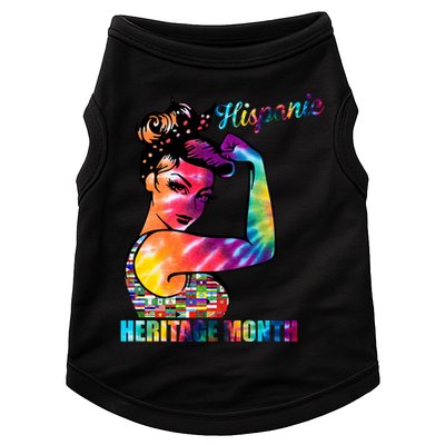 Hispanic Heritage Month Messy Bun Colorful Doggie Tank