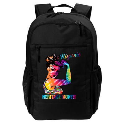 Hispanic Heritage Month Messy Bun Colorful Backpack