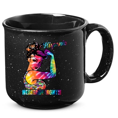 Hispanic Heritage Month Messy Bun Colorful 15oz Campfire Ceramic Mug
