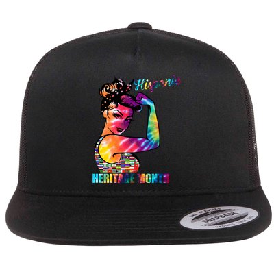 Hispanic Heritage Month Messy Bun Colorful Flatbill Hat