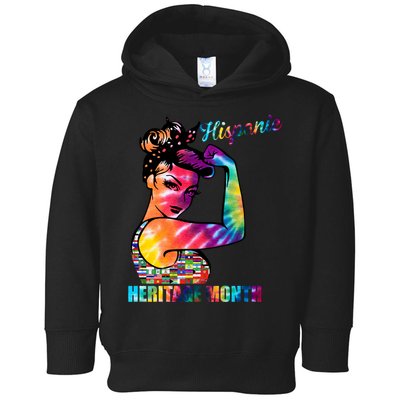 Hispanic Heritage Month Messy Bun Colorful Toddler Hoodie