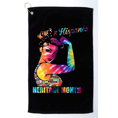 Hispanic Heritage Month Messy Bun Colorful Golf Towel