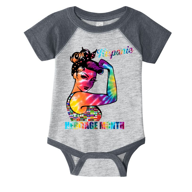 Hispanic Heritage Month Messy Bun Colorful Infant Baby Jersey Bodysuit