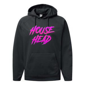 Househead House Music Edm House Head Dj Performance Fleece Hoodie