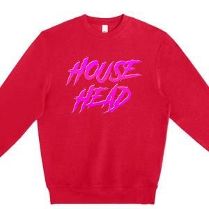 Househead House Music Edm House Head Dj Premium Crewneck Sweatshirt