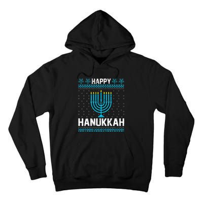 Happy Hanukkah Menorah Chanukah Jewish  Tall Hoodie