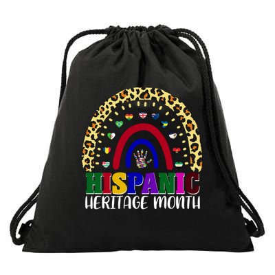 Hispanic Heritage Month Leopard Reendow Drawstring Bag