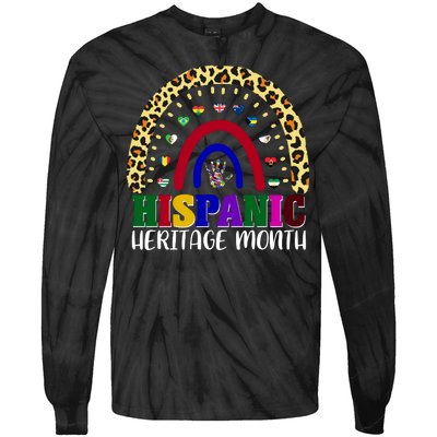 Hispanic Heritage Month Leopard Reendow Tie-Dye Long Sleeve Shirt