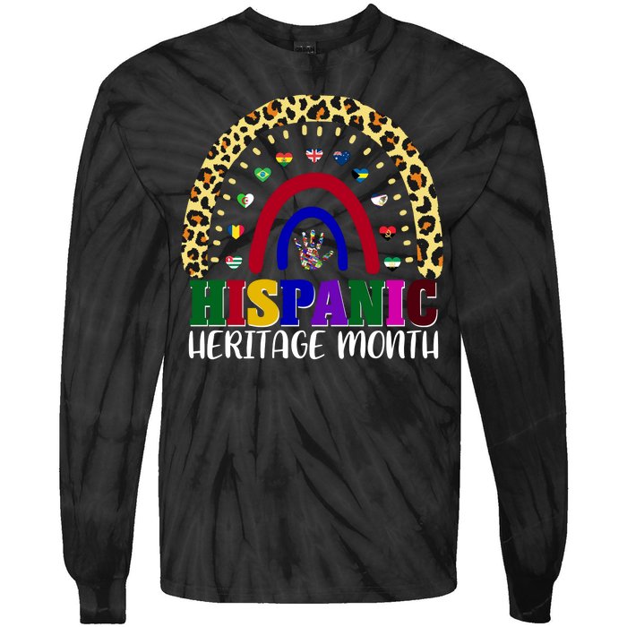 Hispanic Heritage Month Leopard Reendow Tie-Dye Long Sleeve Shirt