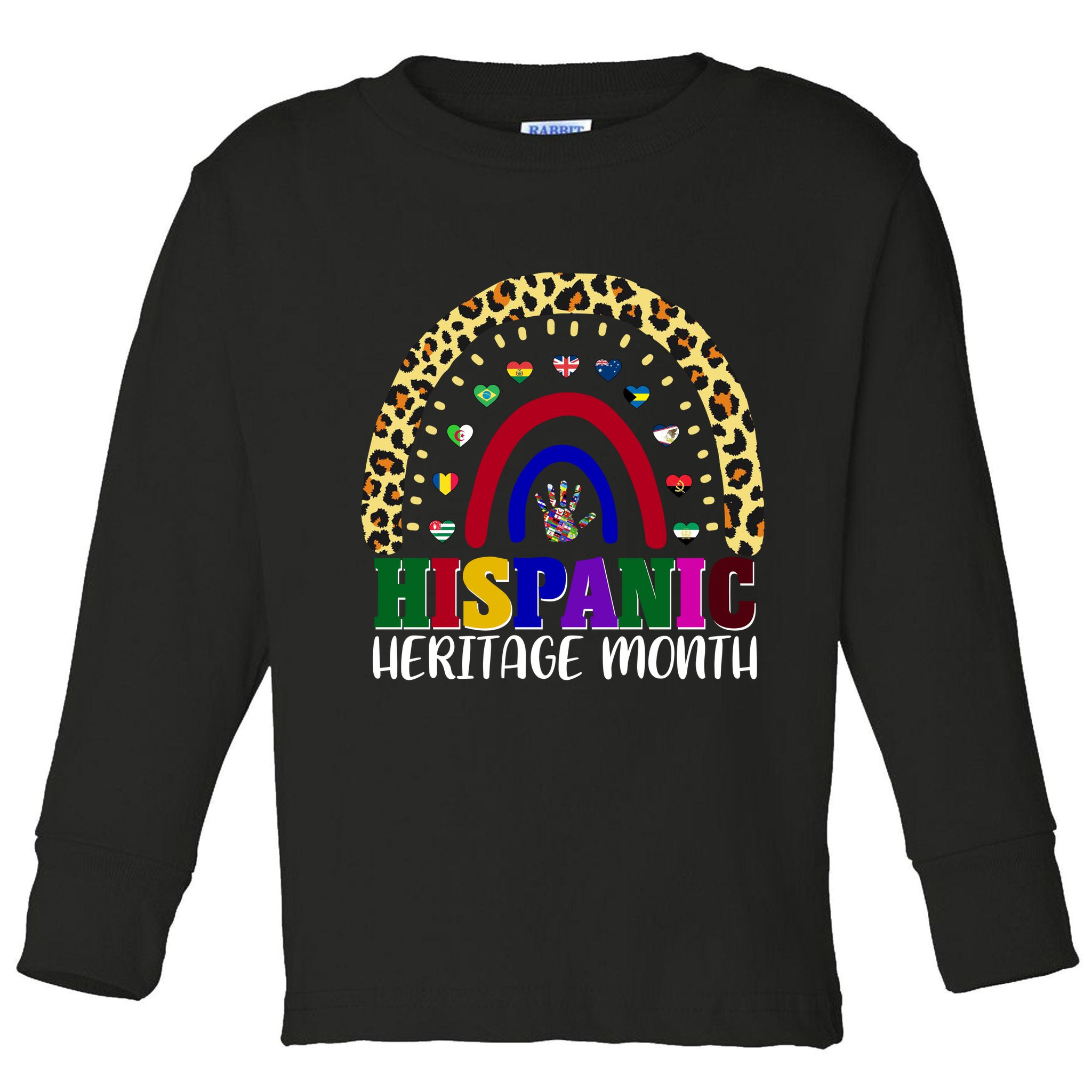 Hispanic Heritage Month Leopard Reendow Toddler Long Sleeve Shirt