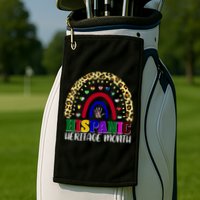 Hispanic Heritage Month Leopard Reendow Golf Towel