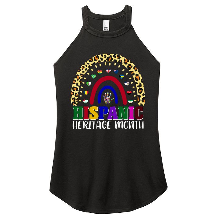 Hispanic Heritage Month Leopard Reendow Women's Perfect Tri Rocker Tank