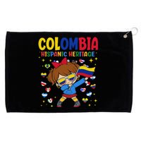 Hispanic Heritage Month Colombia Flag Colombian Girl Grommeted Golf Towel