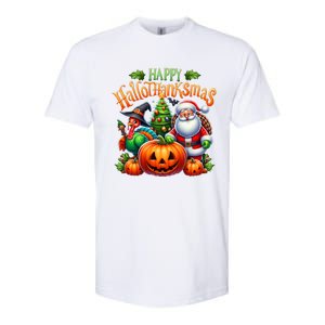 Happy Hallothanksmas Merry Christmas Halloween Thanksgiving Softstyle CVC T-Shirt