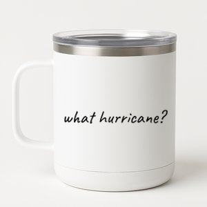 Hurricane Humor Meaningful Gift What Hurricane? Cute Gift 12 oz Stainless Steel Tumbler Cup