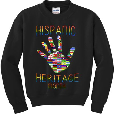 Hispanic Heritage Month Colorful Handprint Kids Sweatshirt