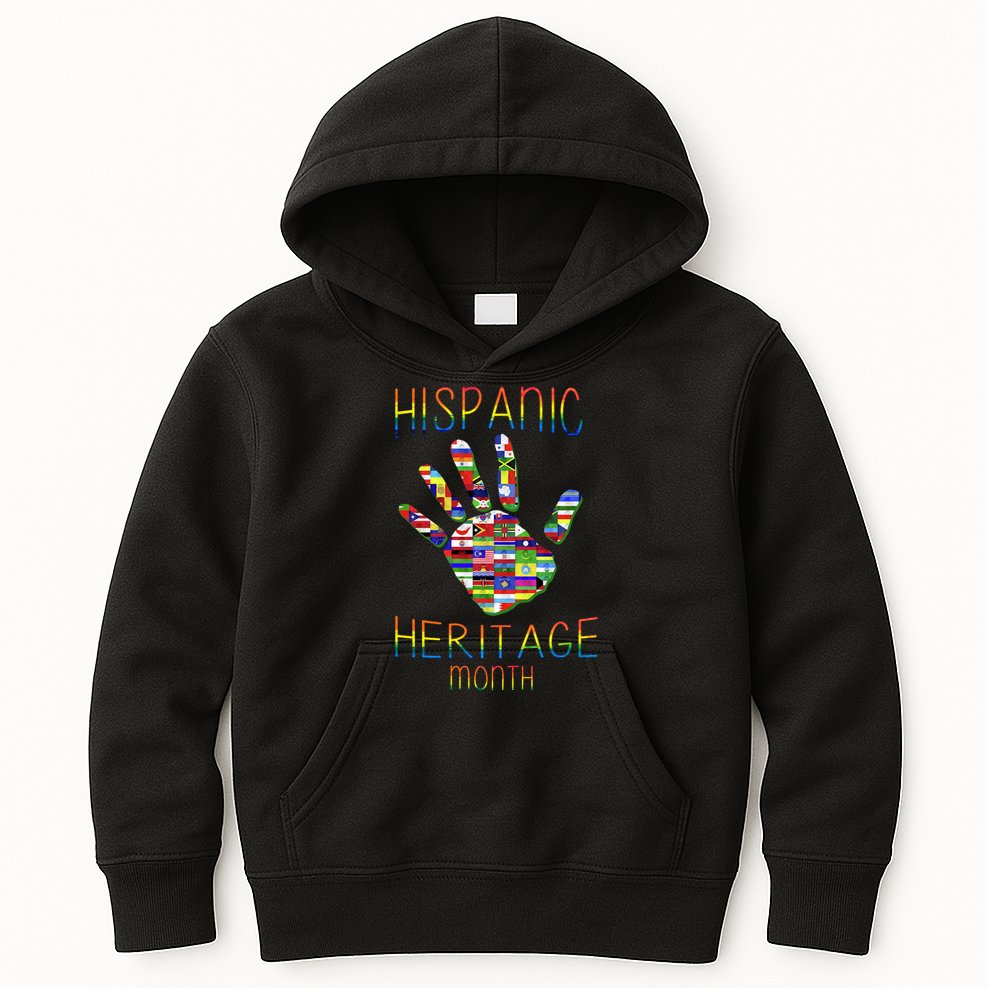 Hispanic Heritage Month Colorful Handprint Kids Hoodie