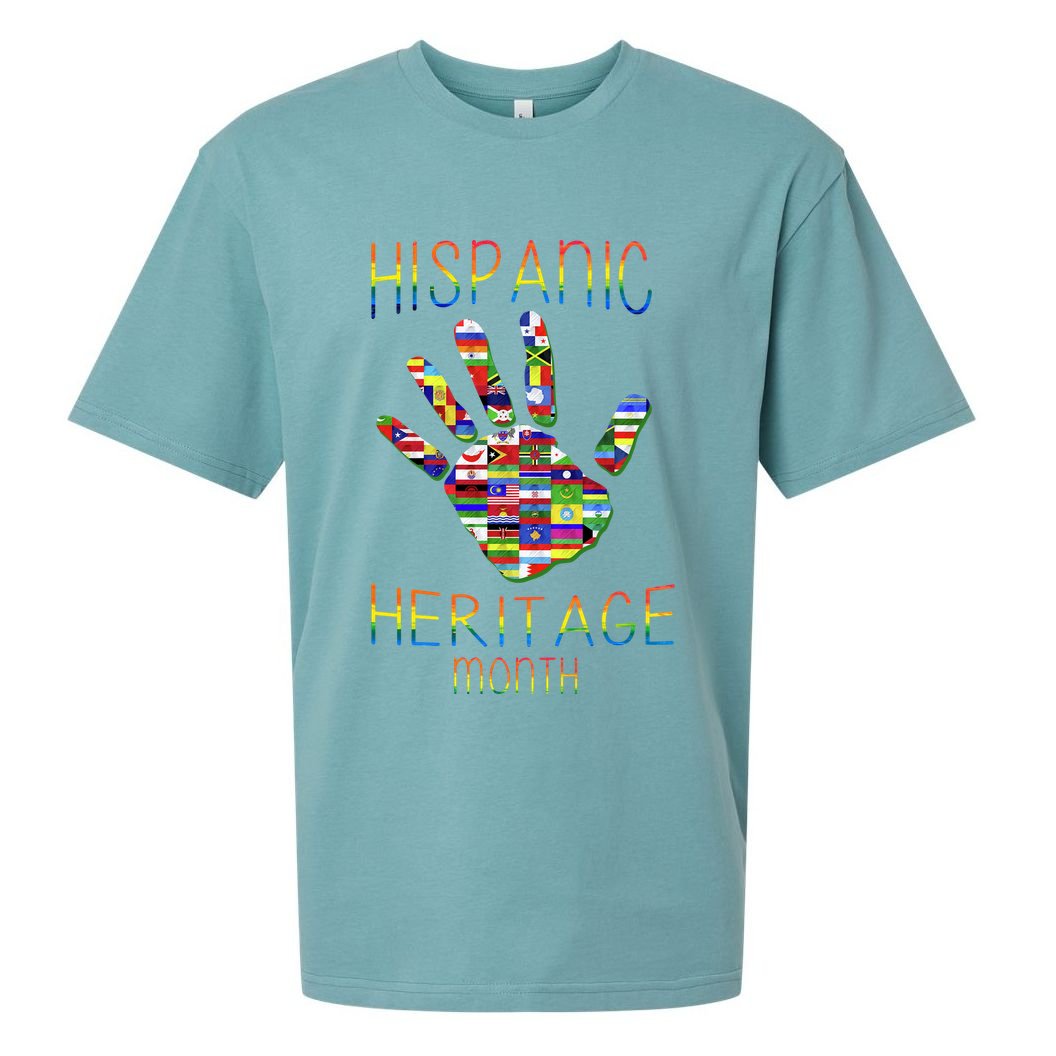 Hispanic Heritage Month Colorful Handprint Sueded Cloud Jersey T-Shirt