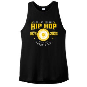 Hip Hop Music 50th Anniversary Musician Birthday Born Day Ladies PosiCharge Tri-Blend Wicking Tank