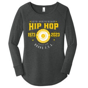 Hip Hop Music 50th Anniversary Musician Birthday Born Day Women's Perfect Tri Tunic Long Sleeve Shirt