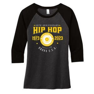 Hip Hop Music 50th Anniversary Musician Birthday Born Day Women's Tri-Blend 3/4-Sleeve Raglan Shirt