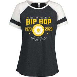 Hip Hop Music 50th Anniversary Musician Birthday Born Day Enza Ladies Jersey Colorblock Tee