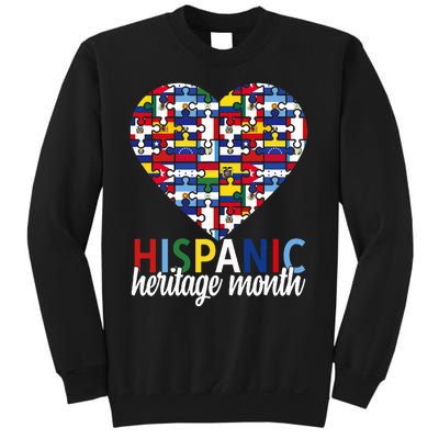 Hispanic Heritage Month all Countries Flags heart Sweatshirt