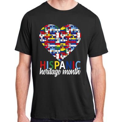 Hispanic Heritage Month all Countries Flags heart Adult ChromaSoft Performance T-Shirt