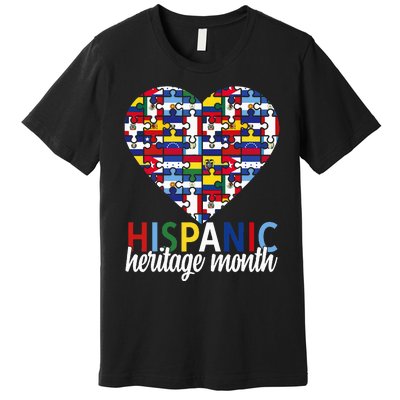 Hispanic Heritage Month all Countries Flags heart Premium T-Shirt