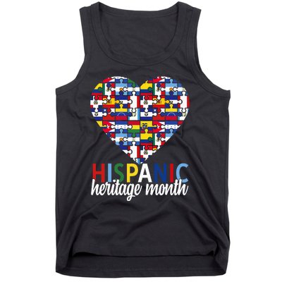 Hispanic Heritage Month all Countries Flags heart Tank Top