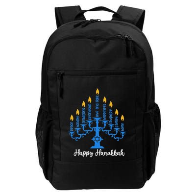 Happy Hanukkah Menorah Inspirational Quotes Chanukah Jewish Backpack