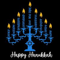 Happy Hanukkah Menorah Inspirational Quotes Chanukah Jewish 16 in Basic Backpack