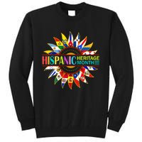 Hispanic Heritage Month Latino Countries Flags Sunflower Tall Sweatshirt