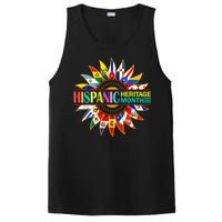 Hispanic Heritage Month Latino Countries Flags Sunflower PosiCharge Competitor Tank