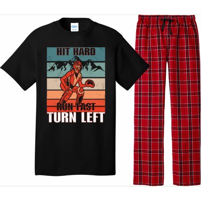 Hit Hard Meaningful Gift Run Fast Meaningful Gift Turn Left Meaningful Gift Funn Pajama Set