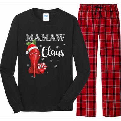 High Heel Mamaw Santa Claus Christmas Pajama Xmas Cool Gift Long Sleeve Pajama Set