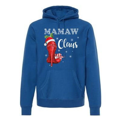 High Heel Mamaw Santa Claus Christmas Pajama Xmas Cool Gift Premium Hoodie