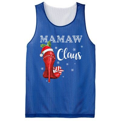 High Heel Mamaw Santa Claus Christmas Pajama Xmas Cool Gift Mesh Reversible Basketball Jersey Tank