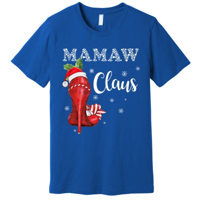 High Heel Mamaw Santa Claus Christmas Pajama Xmas Cool Gift Premium T-Shirt