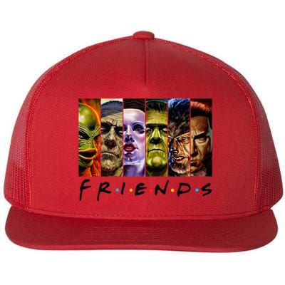 Halloween Horror Movies Characters Classic Killer Blood Horror Movie Gifts Flat Bill Trucker Hat