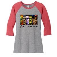 Halloween Horror Movies Characters Classic Killer Blood Horror Movie Gifts Women's Tri-Blend 3/4-Sleeve Raglan Shirt